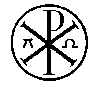 Chi Rho with Alpha and Omega in a Circle